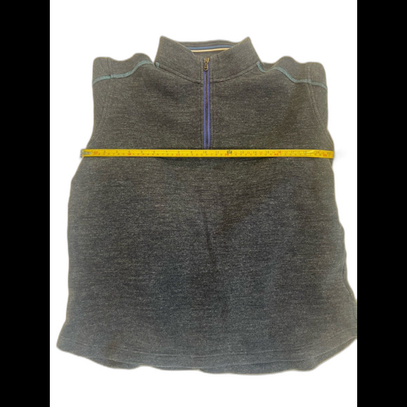 Robert Graham Sweater Men’s Large Flip Cuff Pullover Quarter Zip Navy - Picture 6 of 10